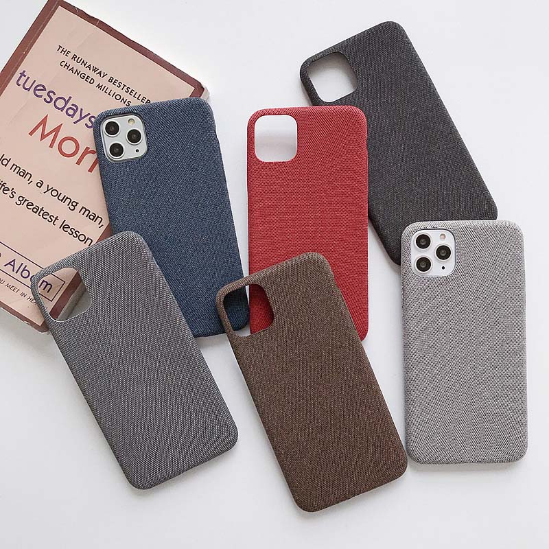 For iPhone 11/iPhone 11 pro /iPhone 11 pro Max Fabric style TPU protective shell/case, Red