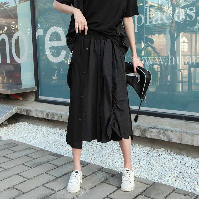 High Waist Slim Plus Size Skirt Women Clothes 2020 Summer New Fashion Pleated Patchwork Button Match All Skirt, Black
High Waist Slim Plus Size Skirt Women Clothes 2020 Summer New Fashion Pleated Patchwork Button Match All Skirt, Black