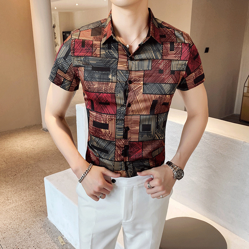 Men's Shirt Short Sleeve Casual Shirts Man Irregular Plaid Sketch Printed Summer Clothing Top Quality Slim Plus Size Male Shirts, Floral
Men's Shirt Short Sleeve Casual Shirts Man Irregular Plaid Sketch Printed Summer Clothing Top Quality Slim Plus Size Male Shirts, Floral