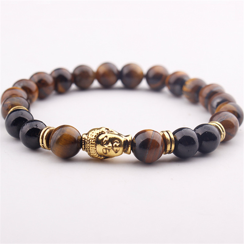 2017 New Men's Handmade Tiger Eye Stone Lava Bracelet Buddha Head Beaded Bracelets & Bangles Jewelry Accessories For Male 
2017 New Men's Handmade Tiger Eye Stone Lava Bracelet Buddha Head Beaded Bracelets & Bangles Jewelry Accessories For Male
