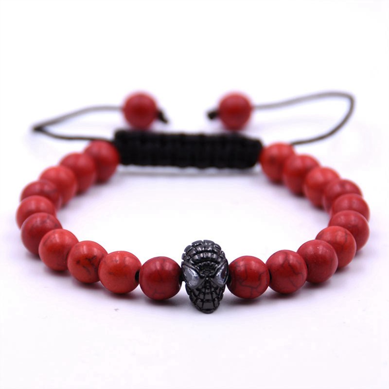 Adjustable Bracelet Lava Stone Essential Oil Diffuser Bracelet Braided Rope Stone Yoga Men's and Women's