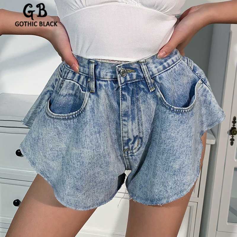 Gothblack Harajuku New High Waist Loose Blue Denim Shorts Streetwear Punk Women Splice Button Zip Jeans 2020 New Summer Shorts
Gothblack Harajuku New High Waist Loose Blue Denim Shorts Streetwear Punk Women Splice Button Zip Jeans 2020 New Summer Shorts