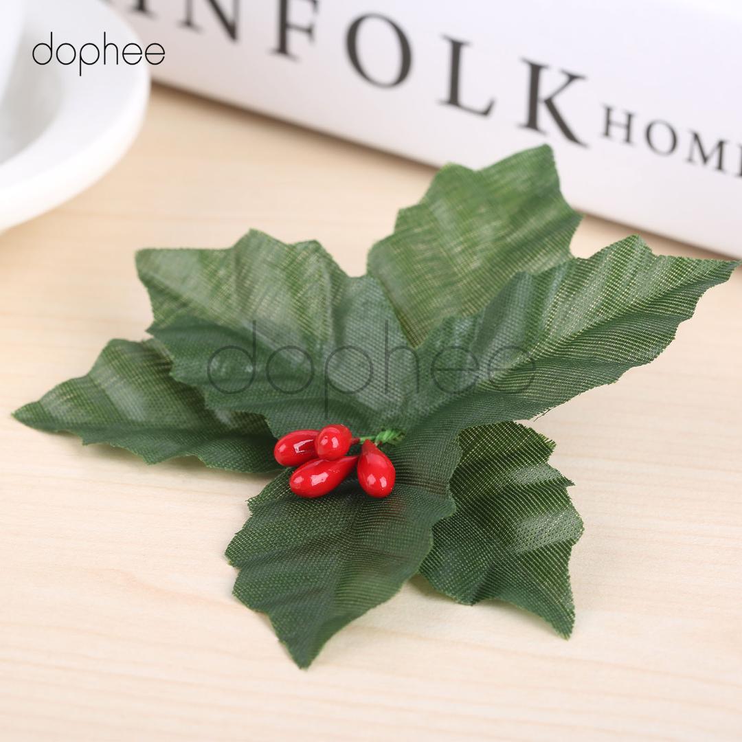 dophee 10pcs Artificial Leaf Holly Berries for Wedding Party Home Decoration DIY Christmas Artificial Leaf Flower Silk Leaves, As pic
dophee 10pcs Artificial Leaf Holly Berries for Wedding Party Home Decoration DIY Christmas Artificial Leaf Flower Silk Leaves, As pic
