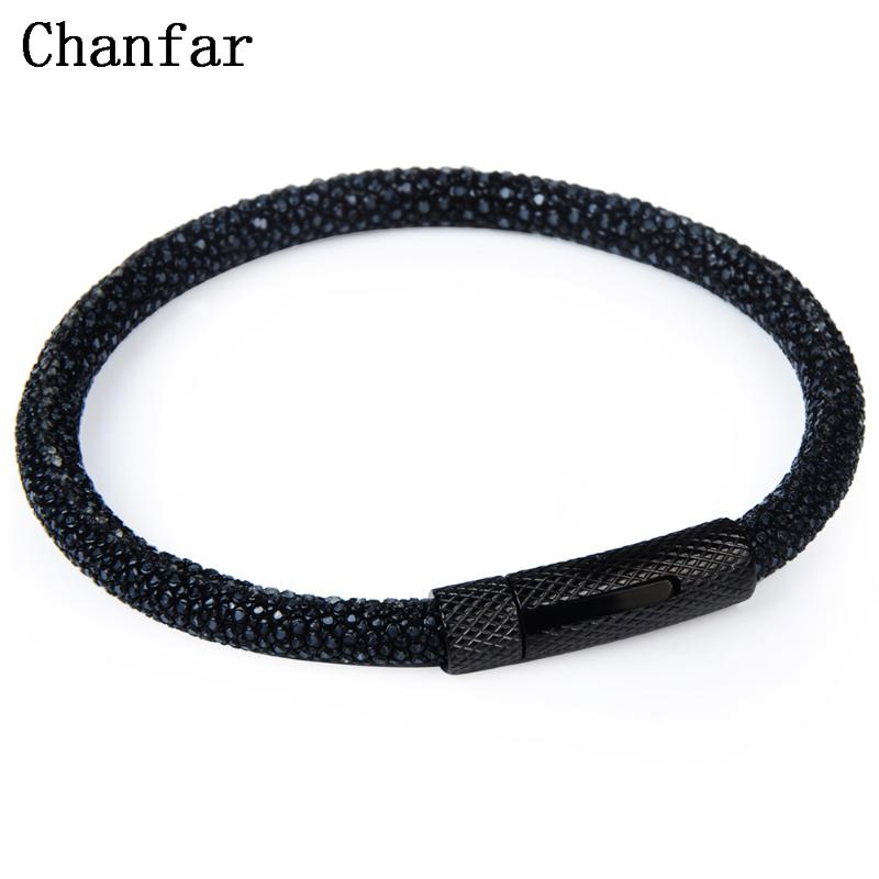 Chanfar 6mm Fashion Real Leather Stingray Bracelet Men Strap Stainless Steel Charm Bracelet Bangle Women Jewelry Wholesale
Chanfar 6mm Fashion Real Leather Stingray Bracelet Men Strap Stainless Steel Charm Bracelet Bangle Women Jewelry Wholesale