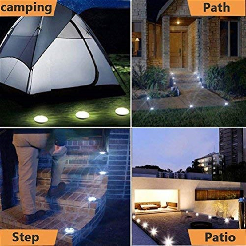 Solar Ground Lights 12 LED Solar Buried Light IP65 Underground Lamps for Outdoor Path Way Garden Decking Lawn