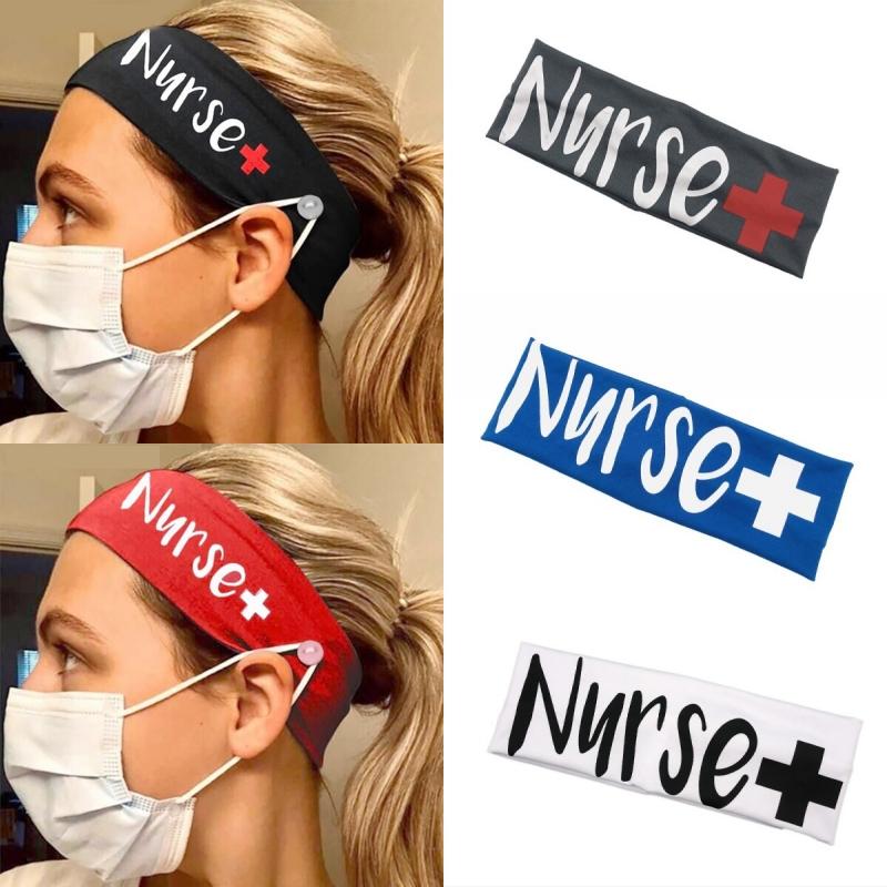 Headband with Buttons Face Mask Holder Elastic Head Wraps Women Yoga Sports Hair Bands Ear Protection for Doctors Nurses 
Headband with Buttons Face Mask Holder Elastic Head Wraps Women Yoga Sports Hair Bands Ear Protection for Doctors Nurses