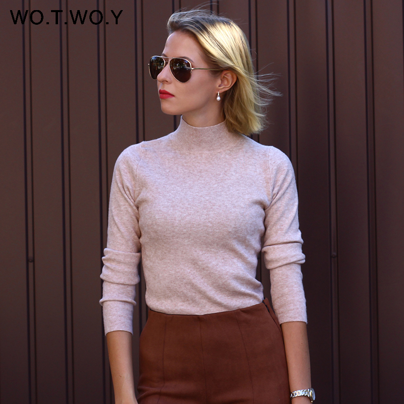 WOTWOY Autumn Winter Solid Cashmere Sweater Women Knitted Long Sleeve Turtleneck Sweaters Women Slim Fit Basic Pullovers 2020, White
WOTWOY Autumn Winter Solid Cashmere Sweater Women Knitted Long Sleeve Turtleneck Sweaters Women Slim Fit Basic Pullovers 2020, White