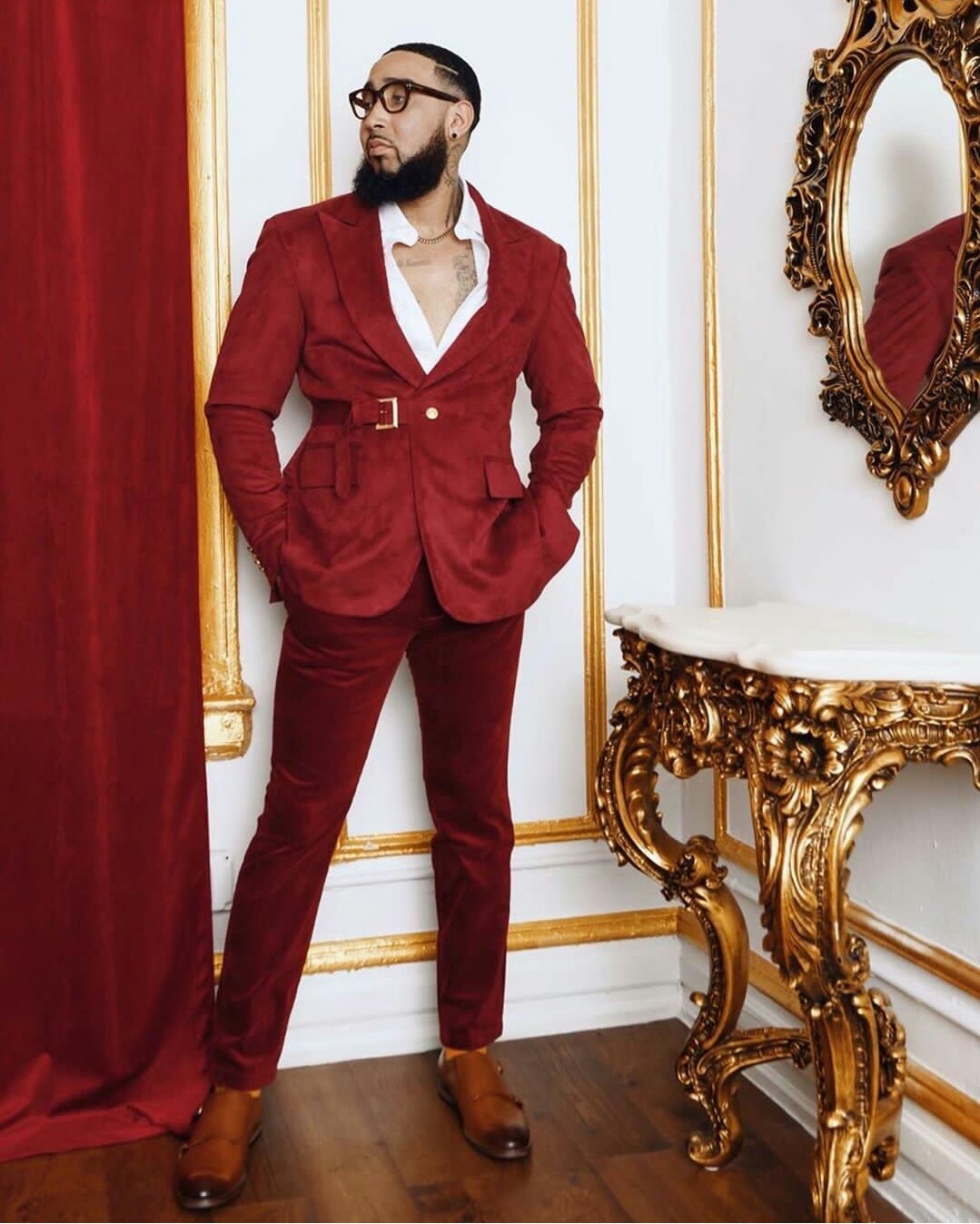 red mens suits belt veet two piece tweed suit herringbone peaked lapel custom made prom dresses groom tuxedos wedding jacket pants