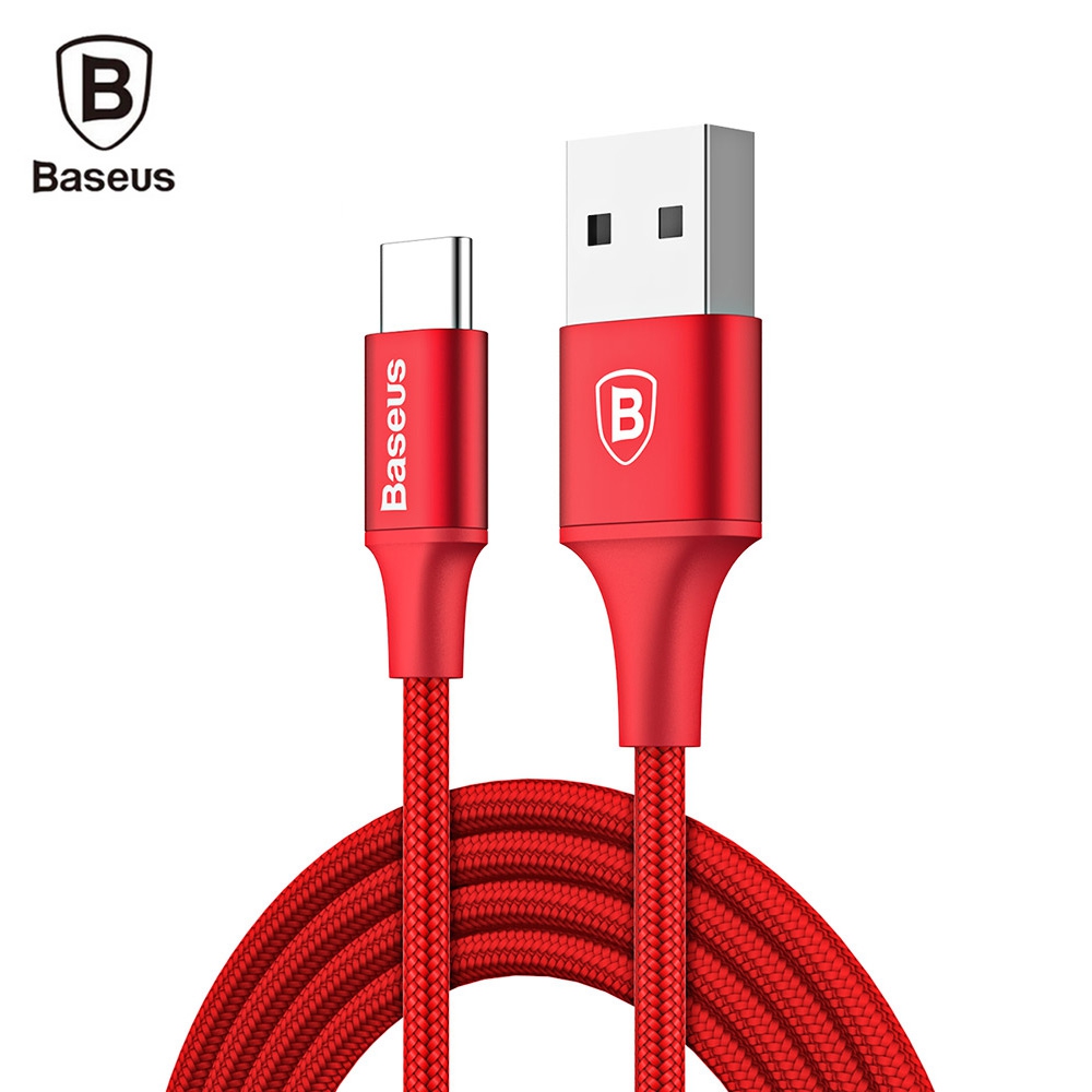 

New Arrived Baseus Rapid Series Type-C Cable 2A Fast Charging Data Transmission Cord with Indicator Light 1M, Black