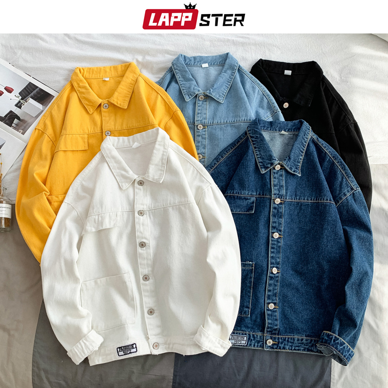 LAPPSTER Men Colors Streetwear Denim Jacket Washed 2020 Mens Harajuku Hip Hop Denim Jacket Male Blue Korean Casual Windbreaker, Black
LAPPSTER Men Colors Streetwear Denim Jacket Washed 2020 Mens Harajuku Hip Hop Denim Jacket Male Blue Korean Casual Windbreaker, Black