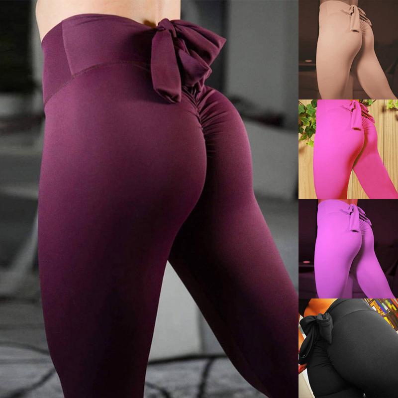 Pure Color Yoga Pants lady Stretch Hip Lifting Leggings For Fitness running yoga trousers bow Sportswear Training Elastic Pants, Bg
Pure Color Yoga Pants lady Stretch Hip Lifting Leggings For Fitness running yoga trousers bow Sportswear Training Elastic Pants, Bg