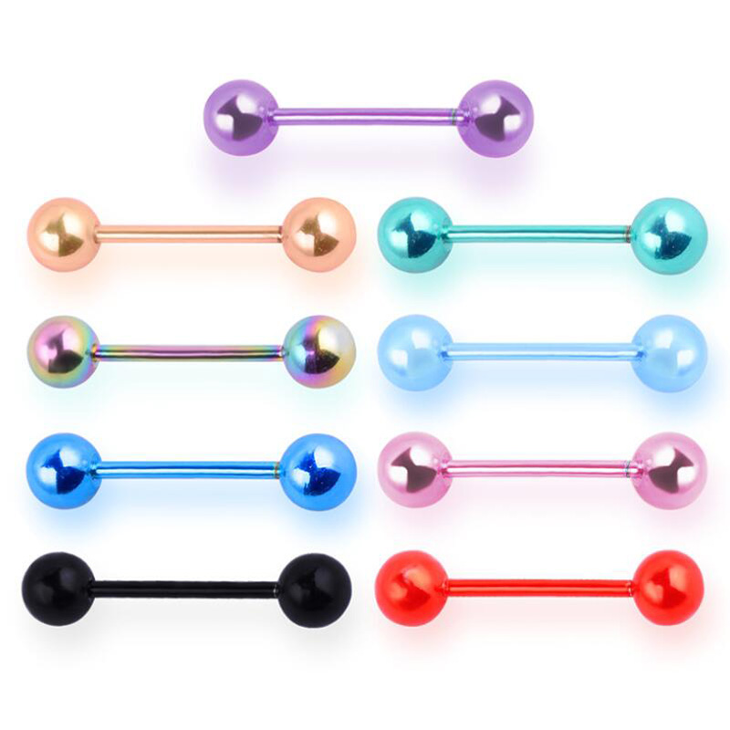Wholesale Colorful Stainless Steel Tongue Piercing Stud Barbell Style Body Piercing Jewellery For Men and Women
Wholesale Colorful Stainless Steel Tongue Piercing Stud Barbell Style Body Piercing Jewellery For Men and Women