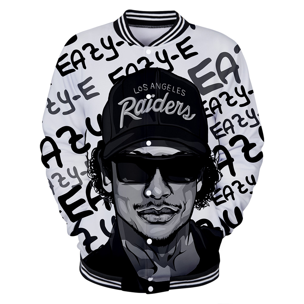 Gangsta Rap Eazy E Track Jackets Streetwear Mens 2019 Hip Hop Coats White Jackets Dropshipping Eazy E Baseball uniform, Black;brown
Gangsta Rap Eazy E Track Jackets Streetwear Mens 2019 Hip Hop Coats White Jackets Dropshipping Eazy E Baseball uniform, Black;brown