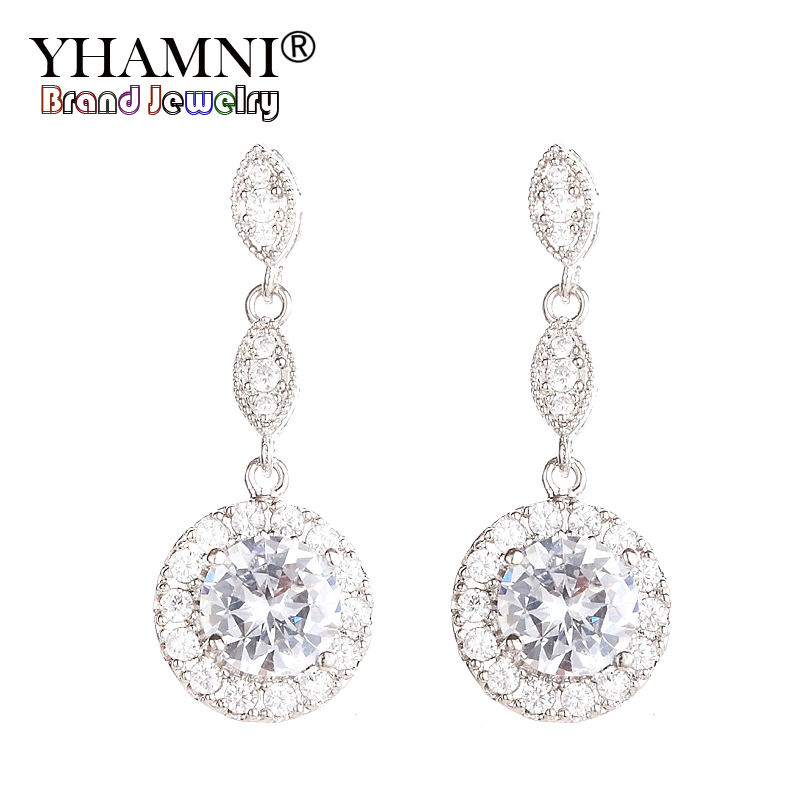 YHAMNI New Fashion Cubic Zirconia Genuine 925 Sterling Silver Crystal Drop Earrings Elegant Jewelry For Women Gift ED0135, Golden
YHAMNI New Fashion Cubic Zirconia Genuine 925 Sterling Silver Crystal Drop Earrings Elegant Jewelry For Women Gift ED0135, Golden