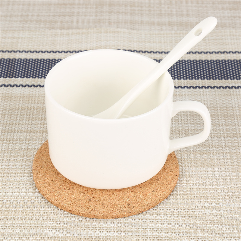 JosheLive 100pcs/Lot Natural Coffee Cup Mat Round Wood Heat Resistant Cork Coaster Mat Tea Drink Pad Table Decor wholesale T191031