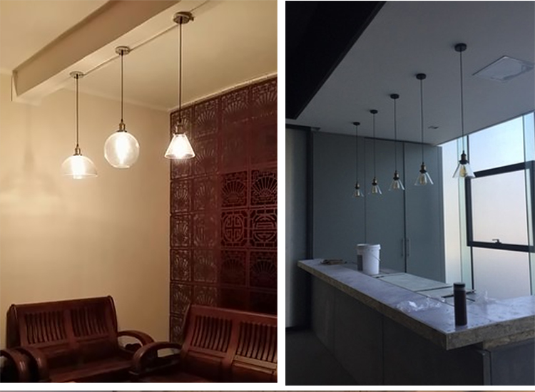 Modern Industrial Glass Chandelier Vintage Hanglamp Stained Smoky Glass Ceiling Suspension Chandelier Lighting Fixture