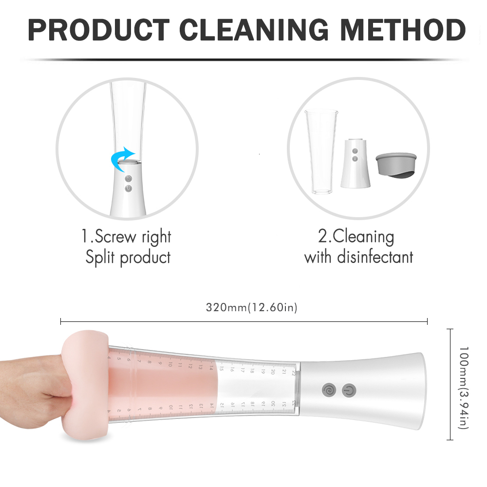 Men Penis Enlargement Vacuum Pump Vibrator Sex Toys For Adult Artificial Vagina Masturbator for Men Vacuum Pump bomba peniana Y191010