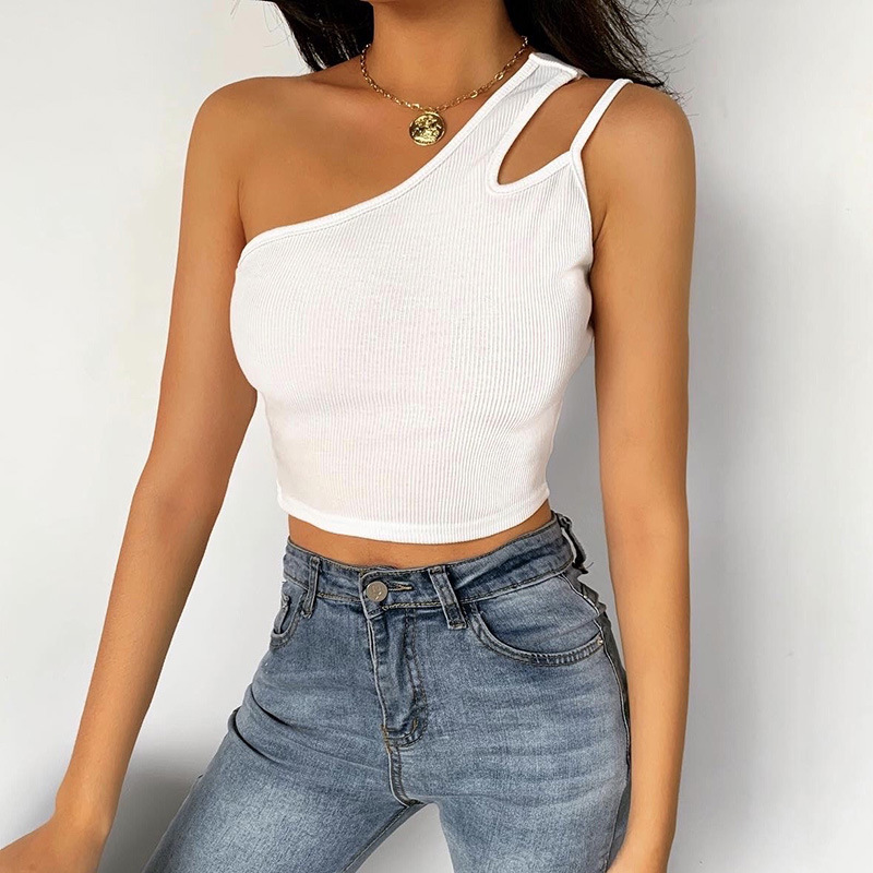 NORMOV Women One Shoulder Sexy Vest Tops Summer Sleeveless Casual Slim White Crop Vest Top Femme Party Night Tanks Tops
NORMOV Women One Shoulder Sexy Vest Tops Summer Sleeveless Casual Slim White Crop Vest Top Femme Party Night Tanks Tops