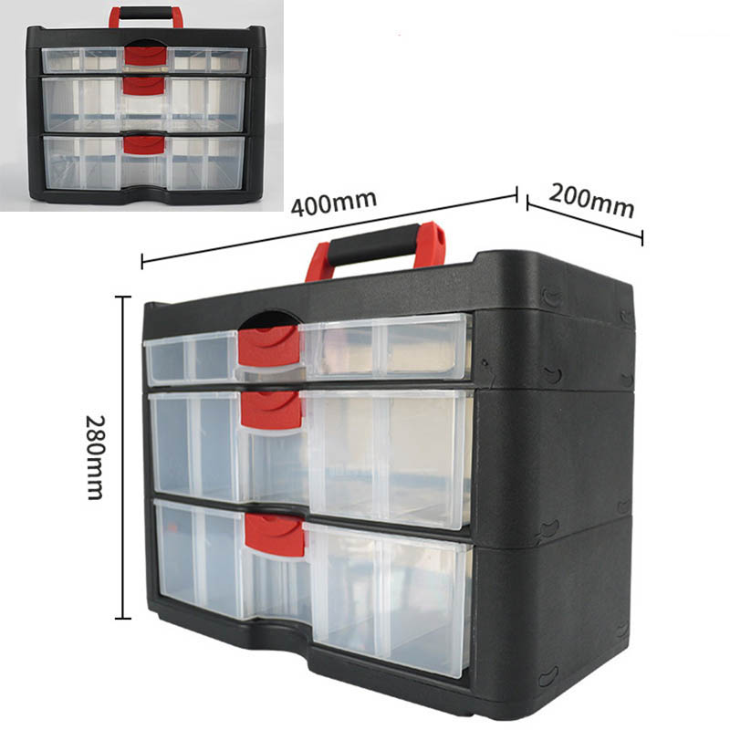 Drawer-type toolbox large thickened three-layer storage box plastic parts component box household tool
Drawer-type toolbox large thickened three-layer storage box plastic parts component box household tool