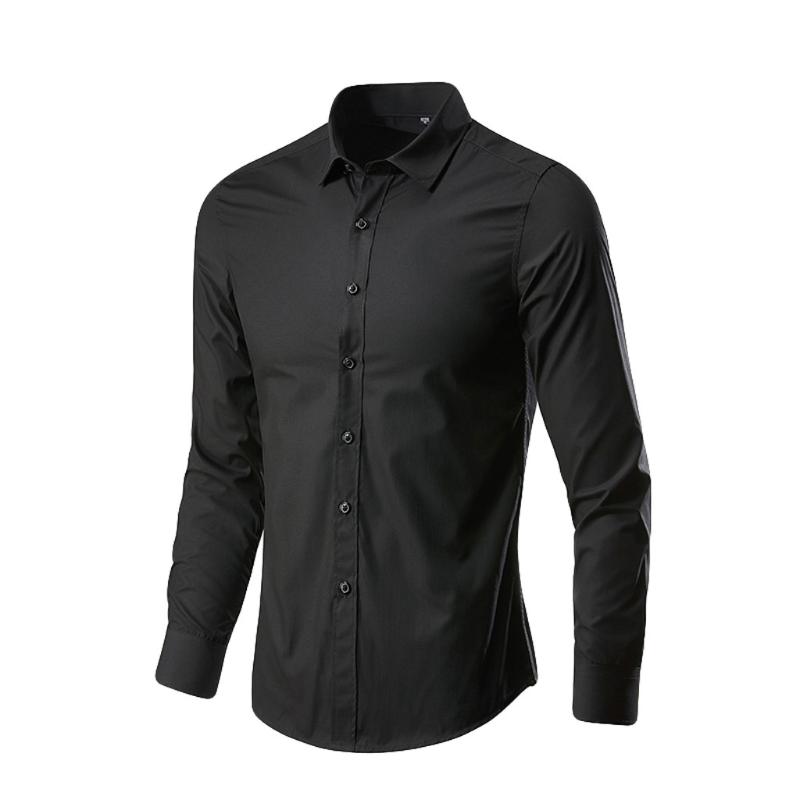 Men's Casual Long Sleeve Standard-fit Dress Shirts Formal Business Button Up Simple Basic Design Work Office Tops Shirt, Black 
Men's Casual Long Sleeve Standard-fit Dress Shirts Formal Business Button Up Simple Basic Design Work Office Tops Shirt, Black
