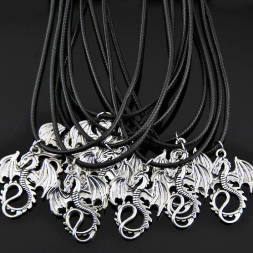 50pcs Lot Cool Dragon Pendants Necklaces Alloy Charms Jewelry whole HJ191