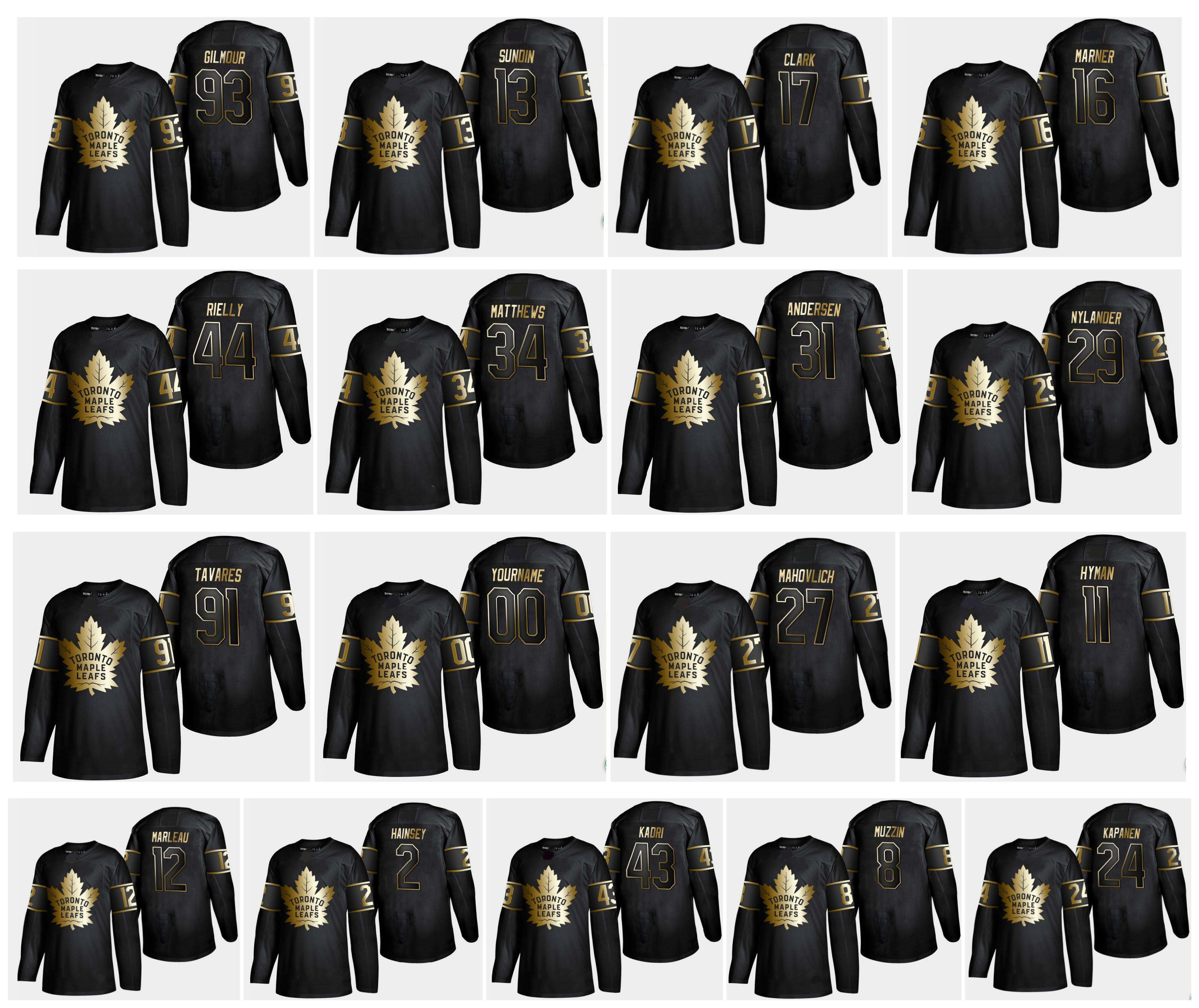 Golden Edition Toronto Maple Leafs Jersey 16 Mitchell Marner 34 Auston Matthews 44 Morgan Rielly 91 John Tavares 29 William Nylander Hockey, Black;red
Golden Edition Toronto Maple Leafs Jersey 16 Mitchell Marner 34 Auston Matthews 44 Morgan Rielly 91 John Tavares 29 William Nylander Hockey, Black;red