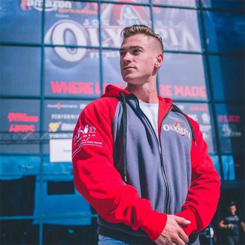 2019 New Men Gyms Hoodies Gyms Fitness Bodybuilding Sweatshirt Zipper Sportswear Male Workout Hooded Jacket Clothing V191105 - view 6