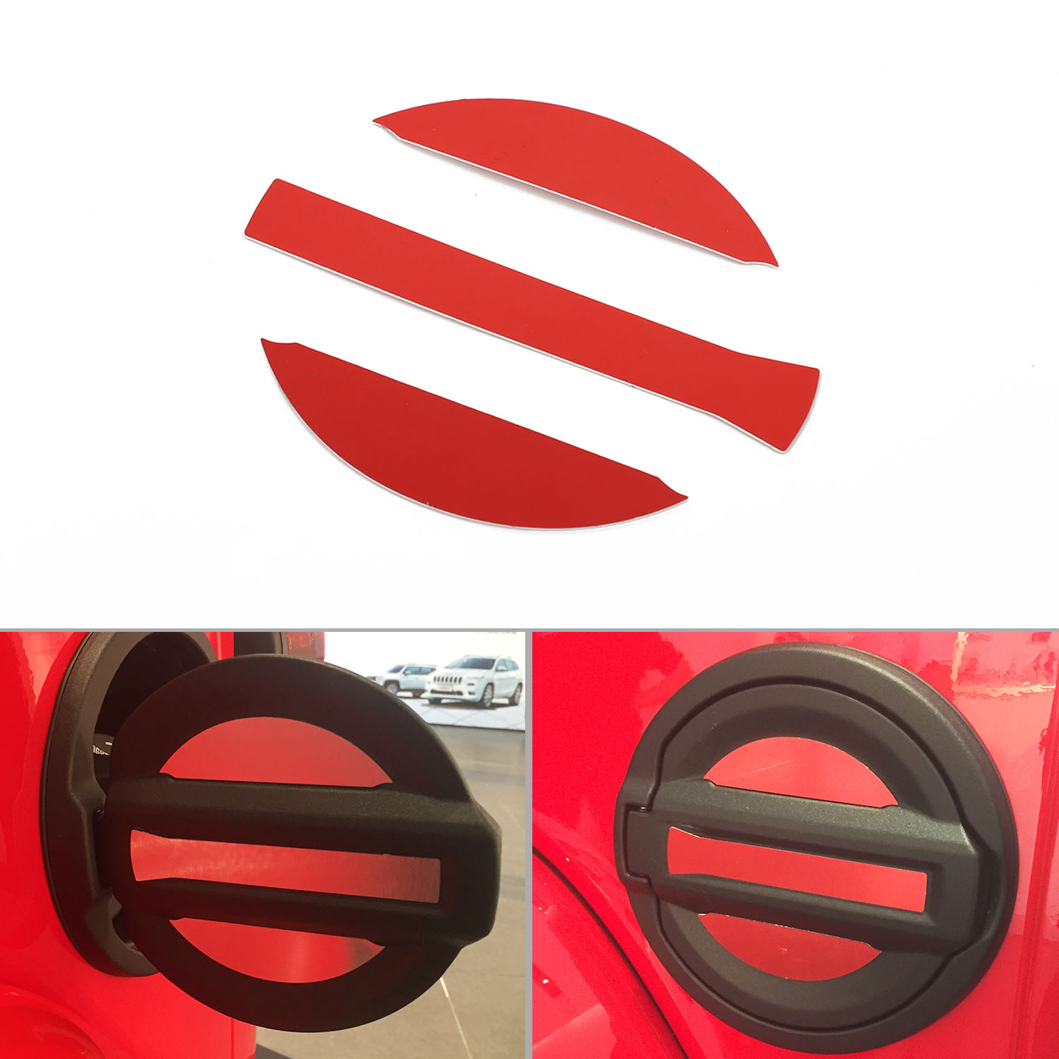 Car Fuel Tank Decoration Bows Red For Jeep Wrangler JL 2018+ High Quality Auto Exterior Accessories
