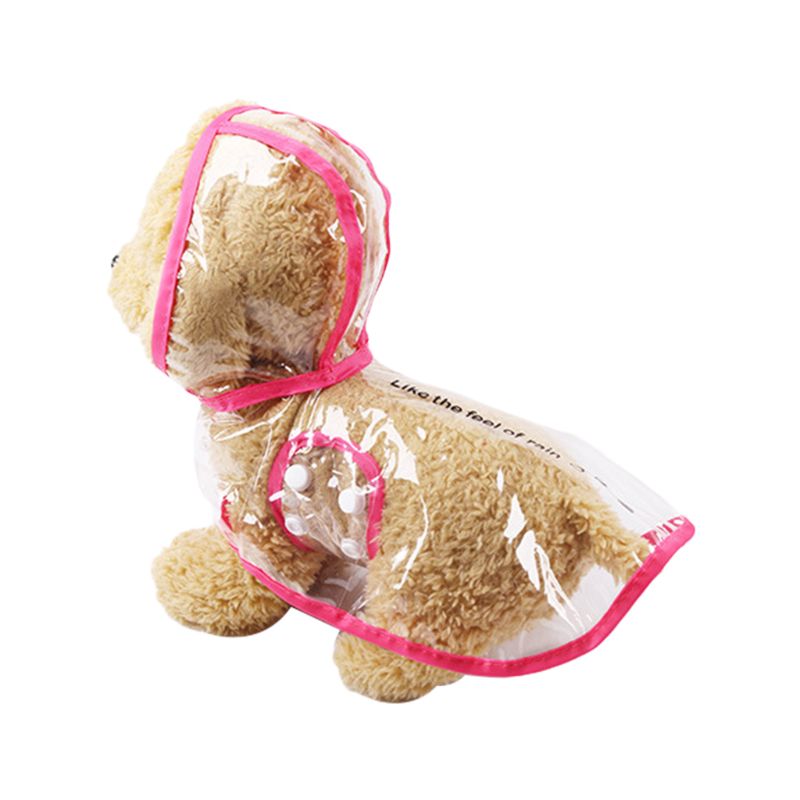 Pet Rain Coat Waterproof PVC Transparent Windproof Rainy Clothing Dog Puppy Jacket Hoodie Teddy Clothes Raincoat Summer Pets Coa