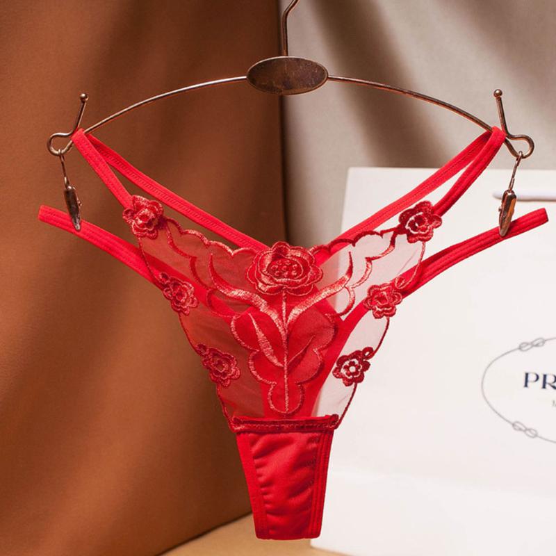 Women Sexy Lace Flower Embroidery Underwear Fashion See-through Panties for Ladies, Beige
Women Sexy Lace Flower Embroidery Underwear Fashion See-through Panties for Ladies, Beige