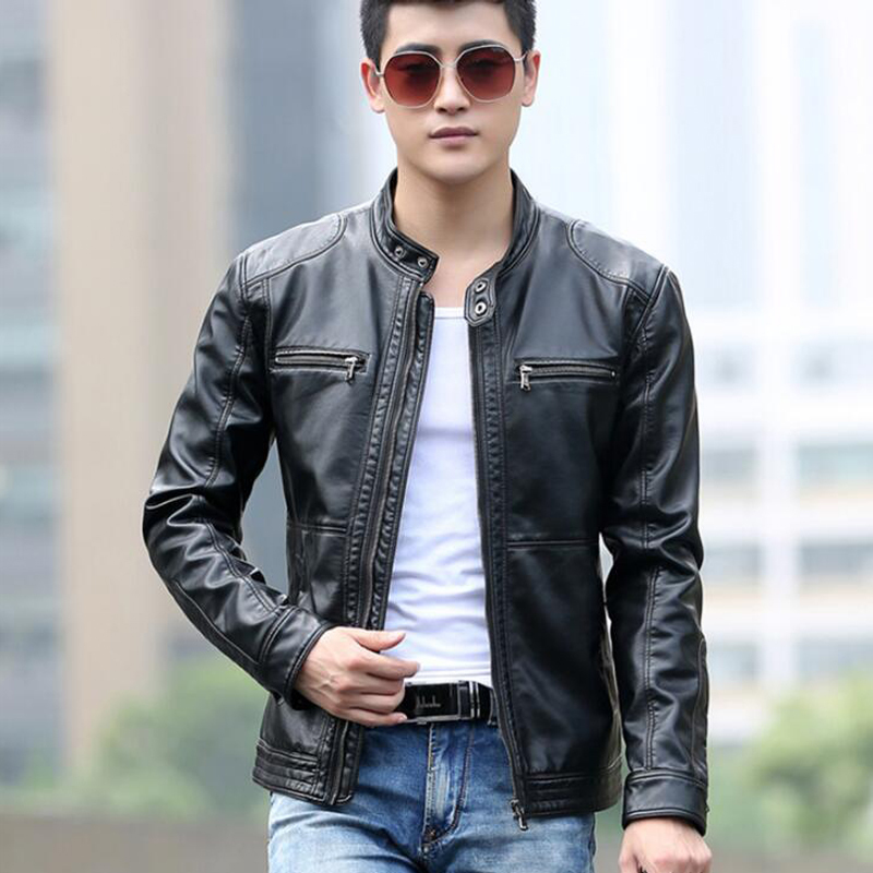 Leather Jacket Men Casual Motorcycle Leather Jacket Mens Fashion veste en cuir Male PU Jackets Design Clothes Stand Collar COAT, Black
Leather Jacket Men Casual Motorcycle Leather Jacket Mens Fashion veste en cuir Male PU Jackets Design Clothes Stand Collar COAT, Black