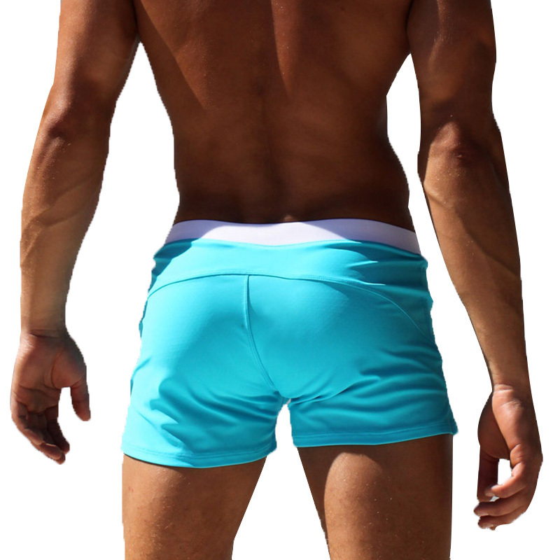 New Sexy Men Swimsuit Men's Swimming Trunks For Bathing Gay Men Swimwear Men Beach Swim Boxer Shorts Sungas De Praia Homens SH190702