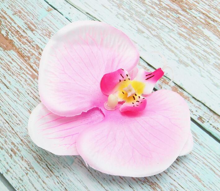 Artificial Butterfly Orchid Flower 9*10cm Handmade Phalaenopsis Flower Heads For Wedding Car Home Decoration DIY Flores