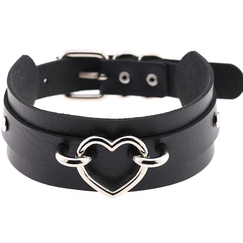 Harajuku Pu Leather choker Heart Collar Bondage Goth Choker women belt necklace punk Trendy Rock Sexy Gothic jewelry
Harajuku Pu Leather choker Heart Collar Bondage Goth Choker women belt necklace punk Trendy Rock Sexy Gothic jewelry