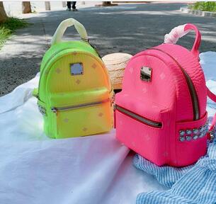 Top New fashion Stark Babibu backpack side rivet fluorescent color girl school bag, Fluorescent green
Top New fashion Stark Babibu backpack side rivet fluorescent color girl school bag, Fluorescent green