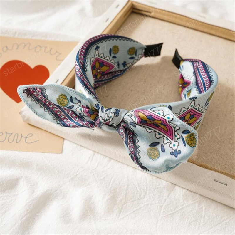 Fashion Women Bezel Rabbit Ears Korean Point Leopard Hairband Hair hoop Women Girls Elegant Cross Hair Accessories Headwear