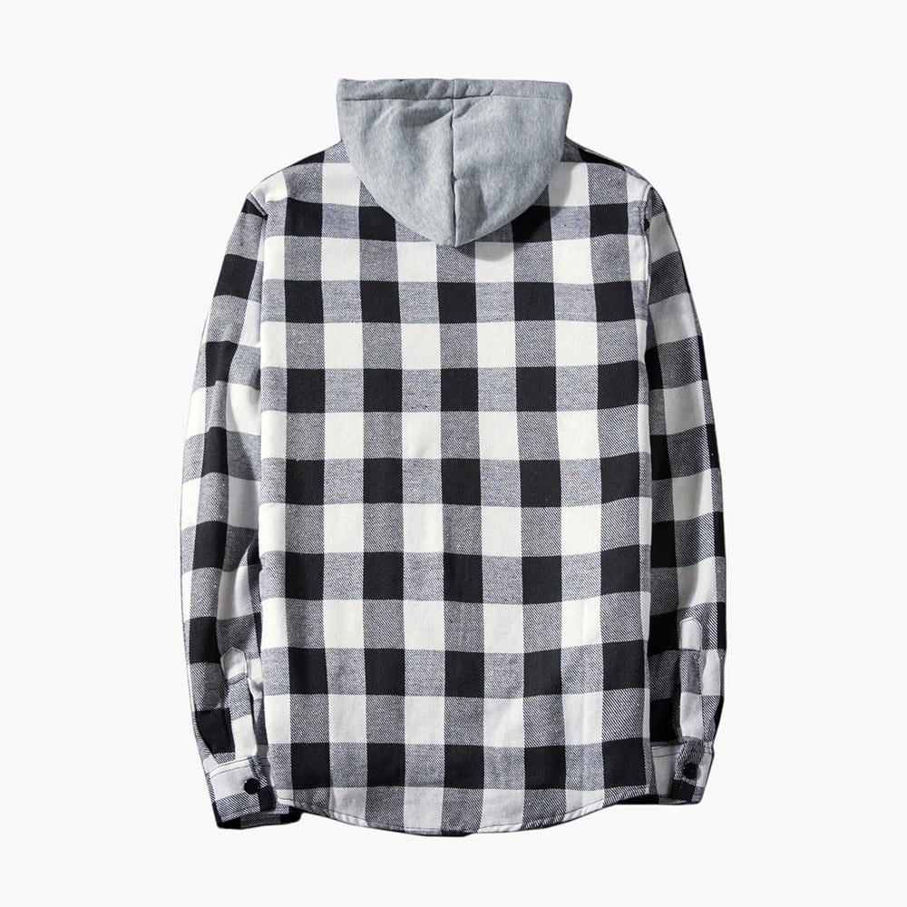 vetement femme 2019 hoodies Tracksuit Men's Autumn Casual Plaid Shirts Long Sleeve Pullover Shirt Top Hooded Blouse Sportswear V191019