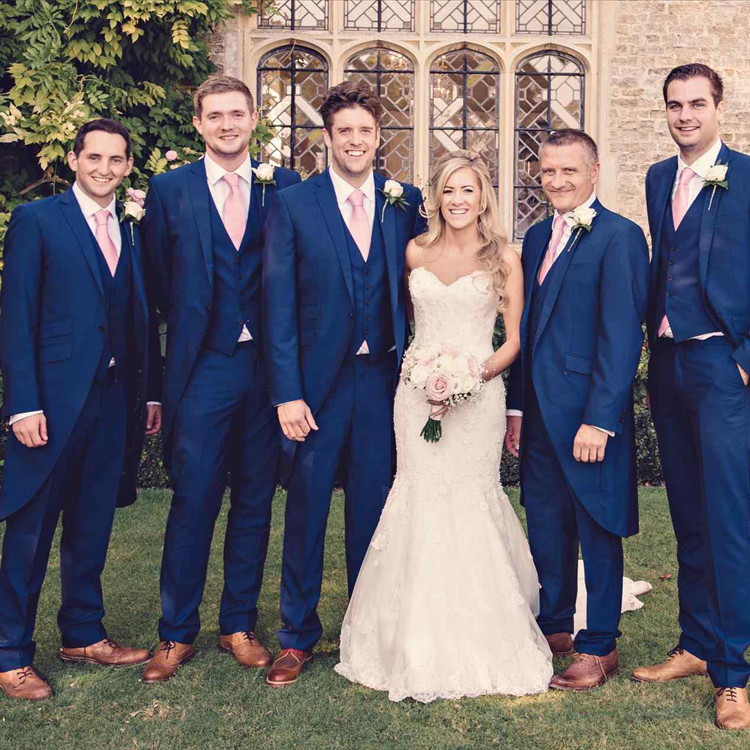 Custom Made Tailcoat Wedding Suits Nave Blue One Button 3 Piece Pant Suits Best Groomsmen Wear For Wedding