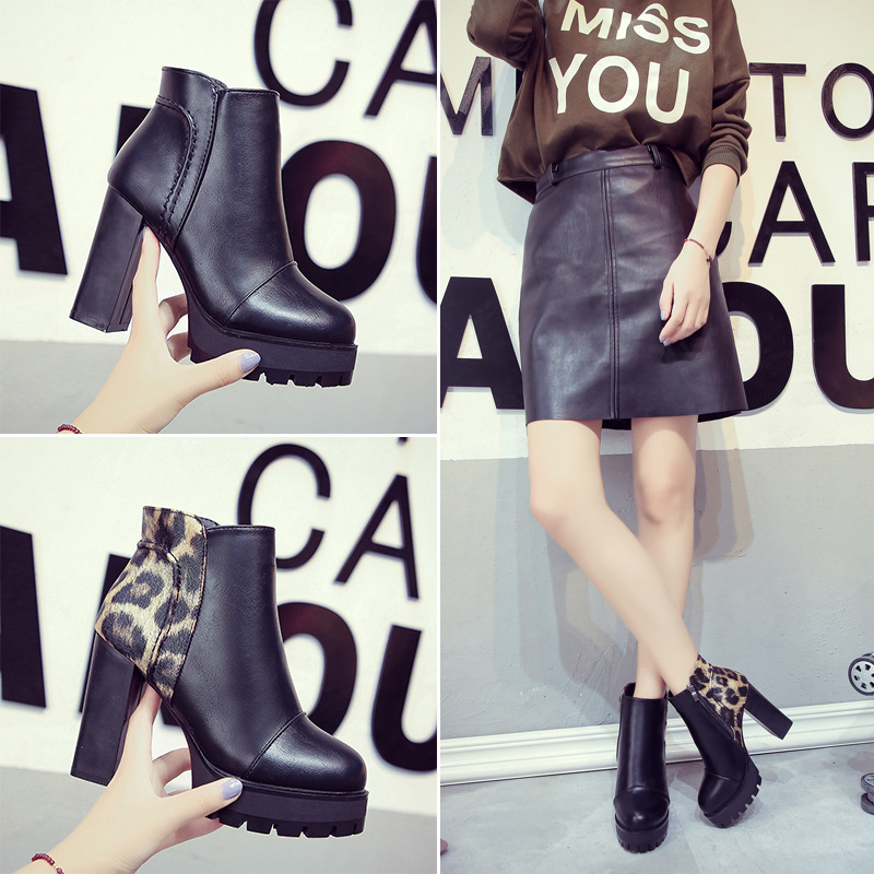 Super high heels 10cm boots leopard platform shoes woman booties winter plush warm short botas chunky retreo 2019, Beige
Super high heels 10cm boots leopard platform shoes woman booties winter plush warm short botas chunky retreo 2019, Beige