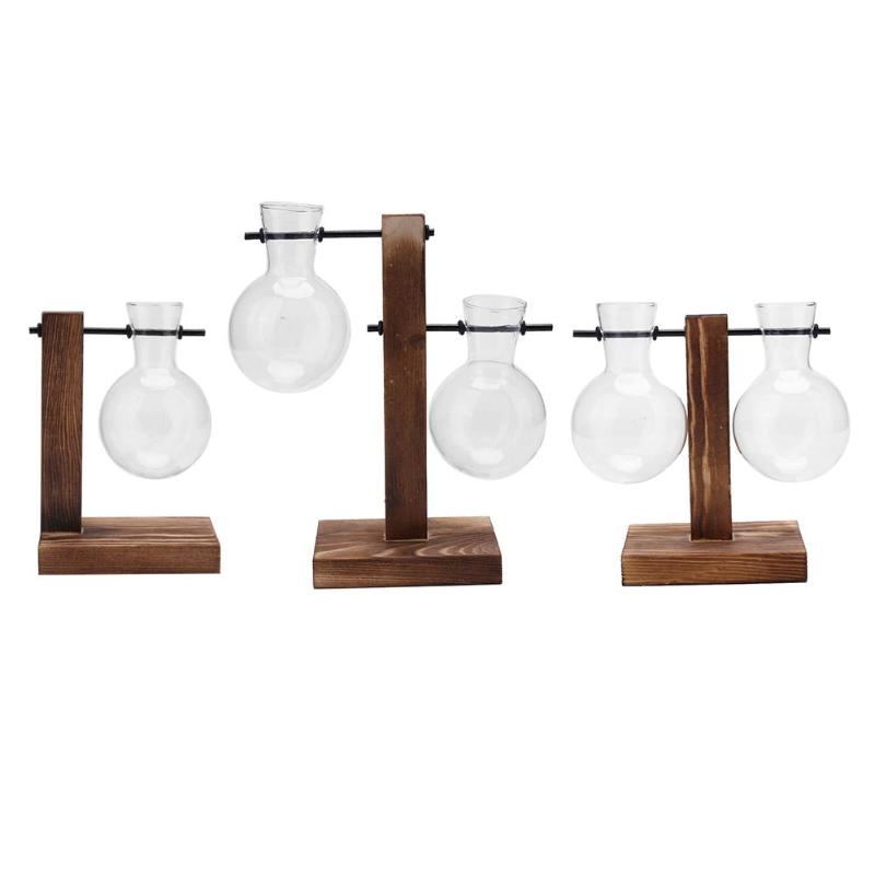 Vintage Glass Plant Bonsai Flower Vase Wood Tray Flower Rack Desktop Decor for Home Artificial Flowers Bottle Home Decorations
Vintage Glass Plant Bonsai Flower Vase Wood Tray Flower Rack Desktop Decor for Home Artificial Flowers Bottle Home Decorations