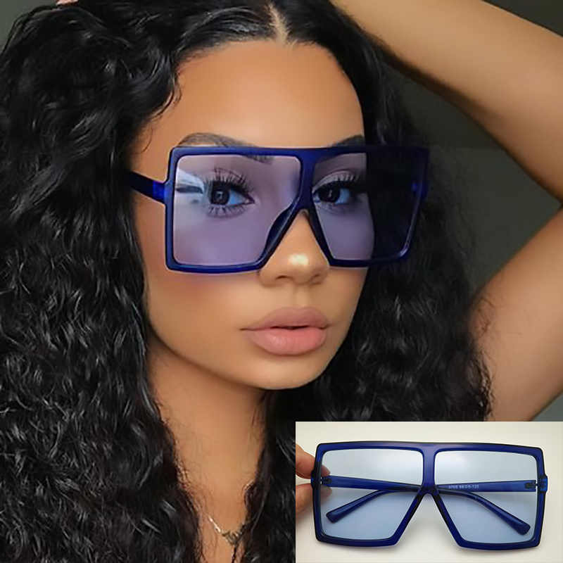 2021 Hot Big Flat Top Oversized Square Sunglasses Ladies Plastic Frame Blue Shades Luxury Designer Sun Glasses For Women Men Tinted Lens, White;black
2021 Hot Big Flat Top Oversized Square Sunglasses Ladies Plastic Frame Blue Shades Luxury Designer Sun Glasses For Women Men Tinted Lens, White;black