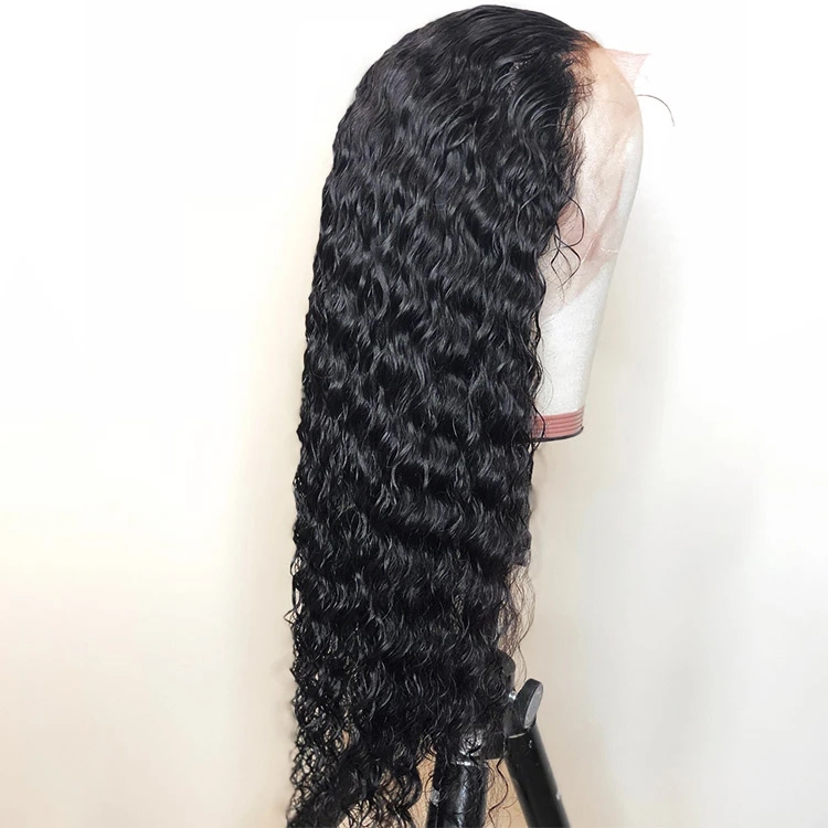 360 Transparent Glueless HD Human Hair Lace Front Wigs brazilian remy deep wave 360 Frontal Full Wig For Black Women 150%density