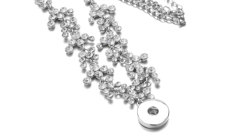 Fashion snap button women necklaces 18MM ginger snaps Pendant interchangeable charms For female DIY Fashion jewelry accessories