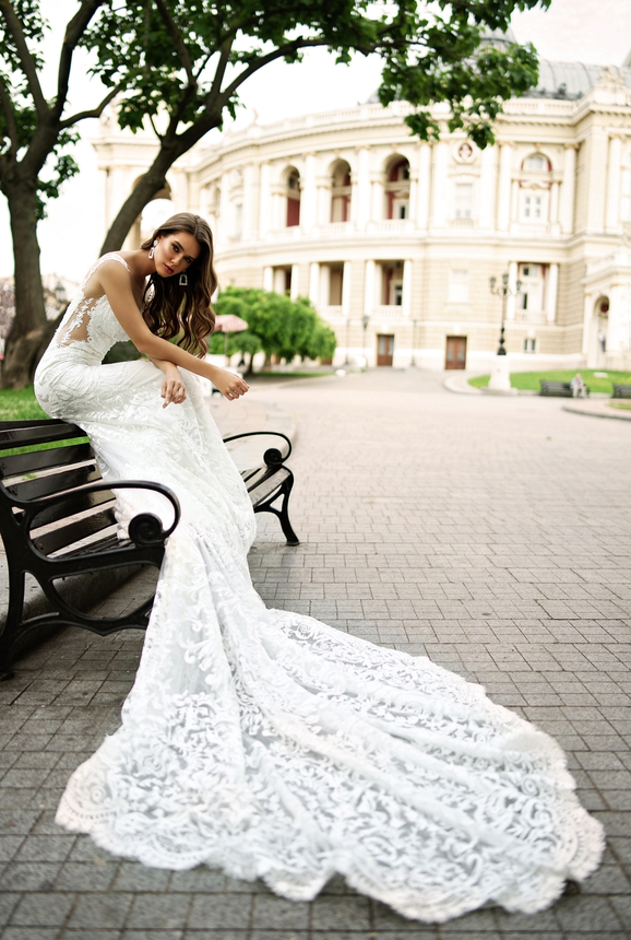 beach mermaid wedding dresses v neck lace appliques short sleeve bridal gowns sweep train sheer back wedding dress