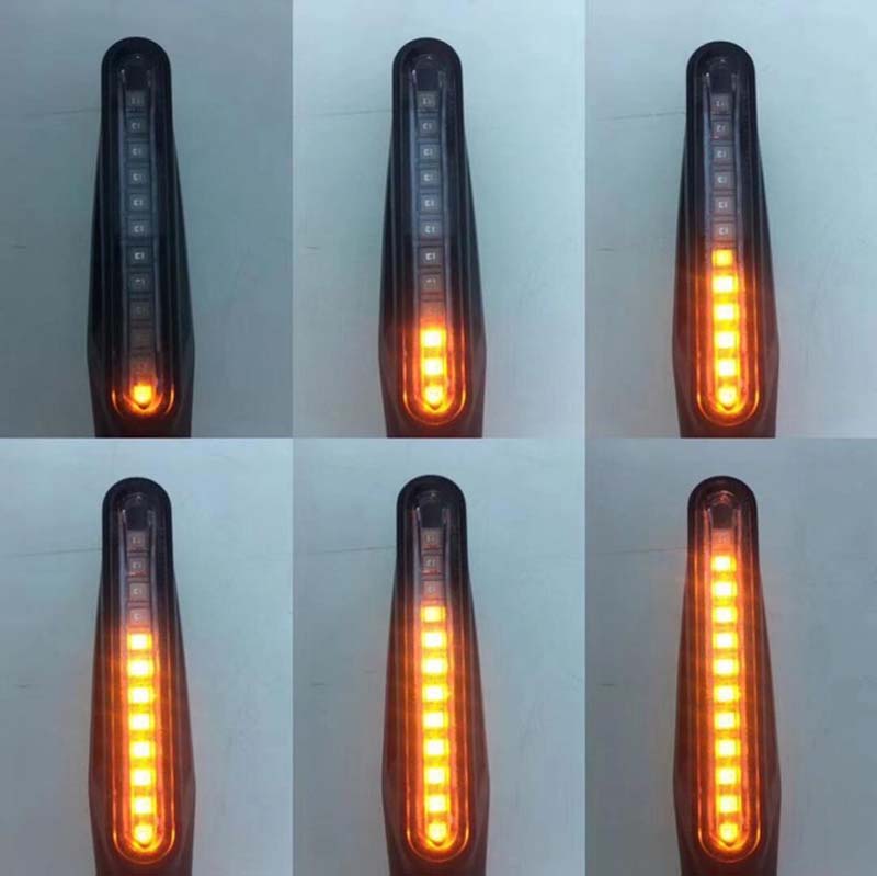4pcs Motorcycle Turn Signal Lights 12 LED Flowing Indicator Lighting DRL Indicators Motor Flashing Brake Lamps