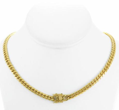 6MM Men 14K Gold Plated Close Tight Miami Cuban Chain Triple Box Lock 24 inches, Silver
6MM Men 14K Gold Plated Close Tight Miami Cuban Chain Triple Box Lock 24 inches, Silver