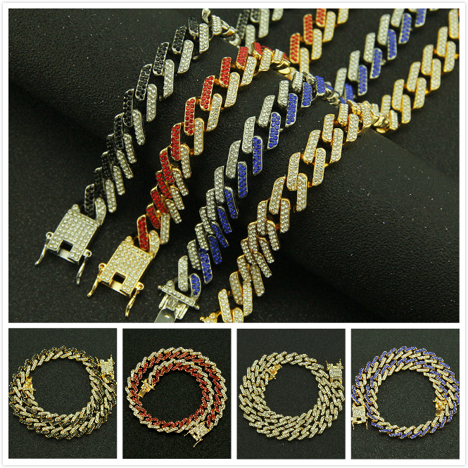 13mm 10 Colors personalized Gold Silver Hip Hop Bling Diamond Cuban Link Chain Necklace for Men Miami Rapper Bijoux Mens Chains Jewelry
13mm 10 Colors personalized Gold Silver Hip Hop Bling Diamond Cuban Link Chain Necklace for Men Miami Rapper Bijoux Mens Chains Jewelry