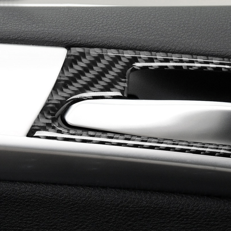 Carbon Fiber Car Interior Door Handle Cover Trim Door Bowl Stickers decoration for BMW E70 E71 X5 X6 2008-2013 2014 accessories