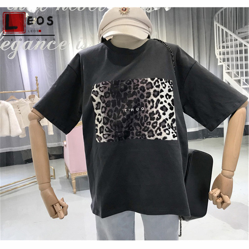 women tshirt leopard print harajuku vintage Summer All-match Top Loose T shirt Short Sleeve korean ulzzang white black t shirt
women tshirt leopard print harajuku vintage Summer All-match Top Loose T shirt Short Sleeve korean ulzzang white black t shirt