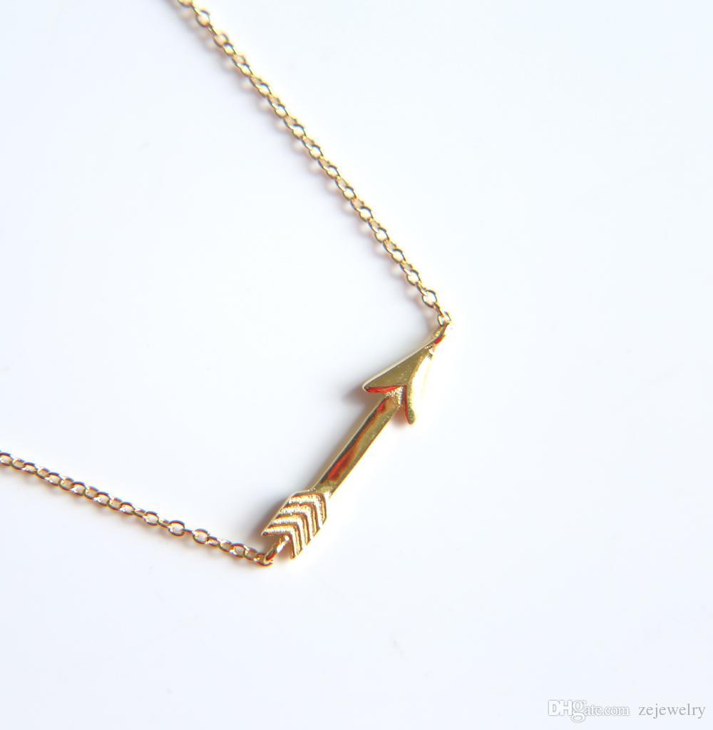 925 sterling silver arrow pendant necklace with delicate link chain arrow necklace jewelry